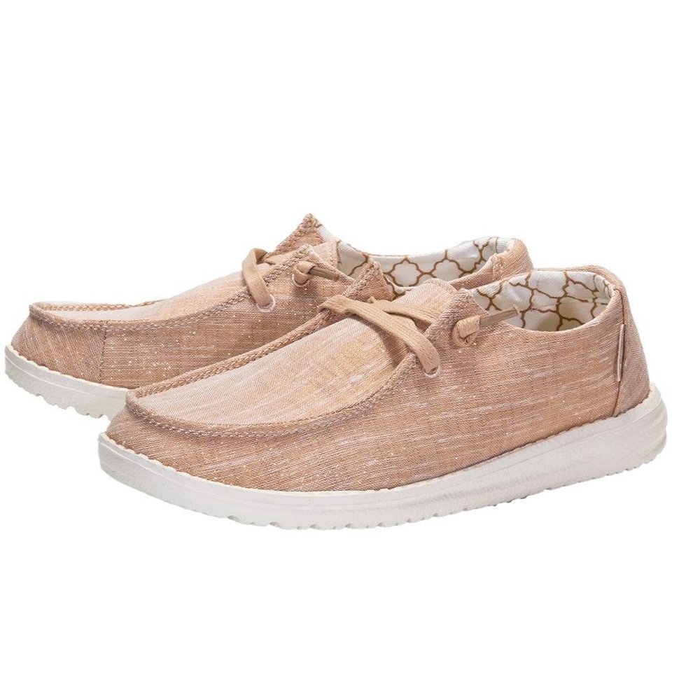 NEW Wendy Sparkling Rose Gold Hey Dudes Size 6